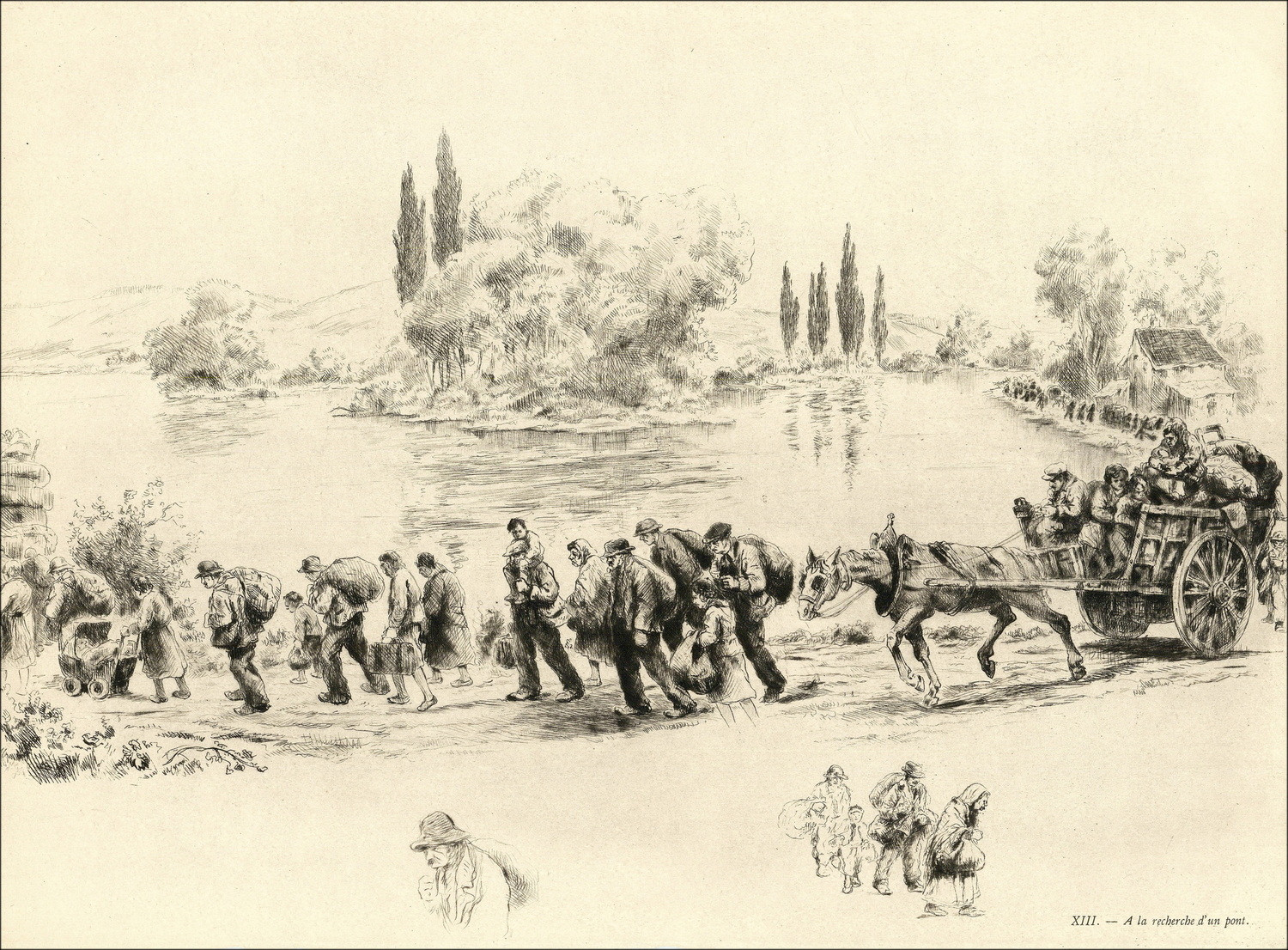 ABEL RENAULT - EXODUS Maggio-Giugno 1940, Portfolio Stampe