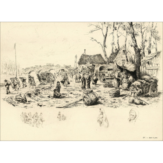 Abel Renault – L’Exode mai-juin 1940, portfolio gravures