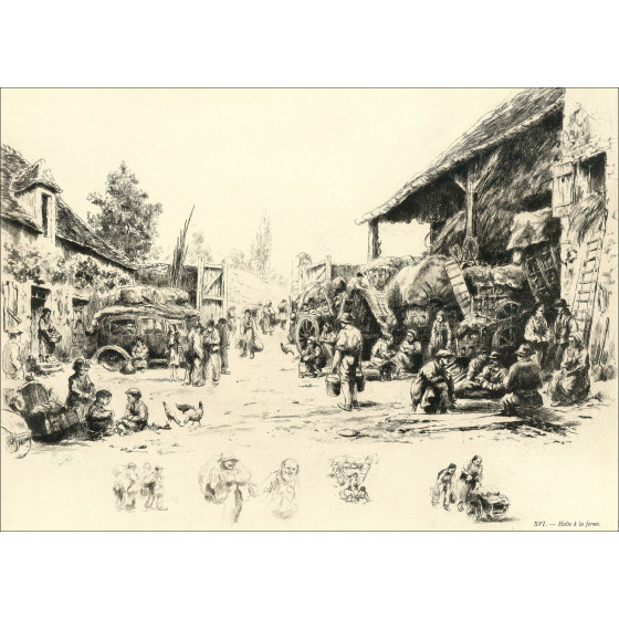 Abel Renault – Exodus May-June 1940, grabados de cartera