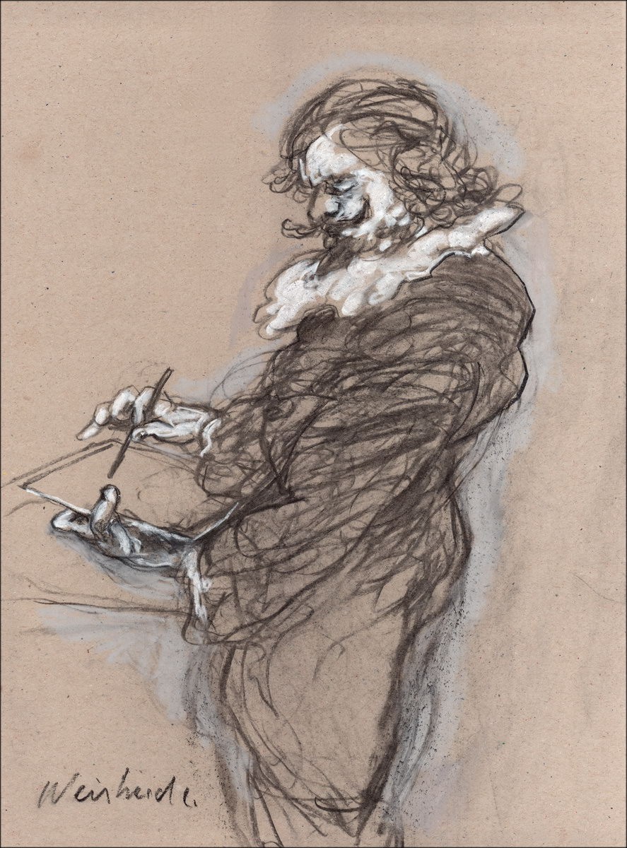 Purchase of original drawing Claude WEISBUCH Portrait of Jacques Callot 2013