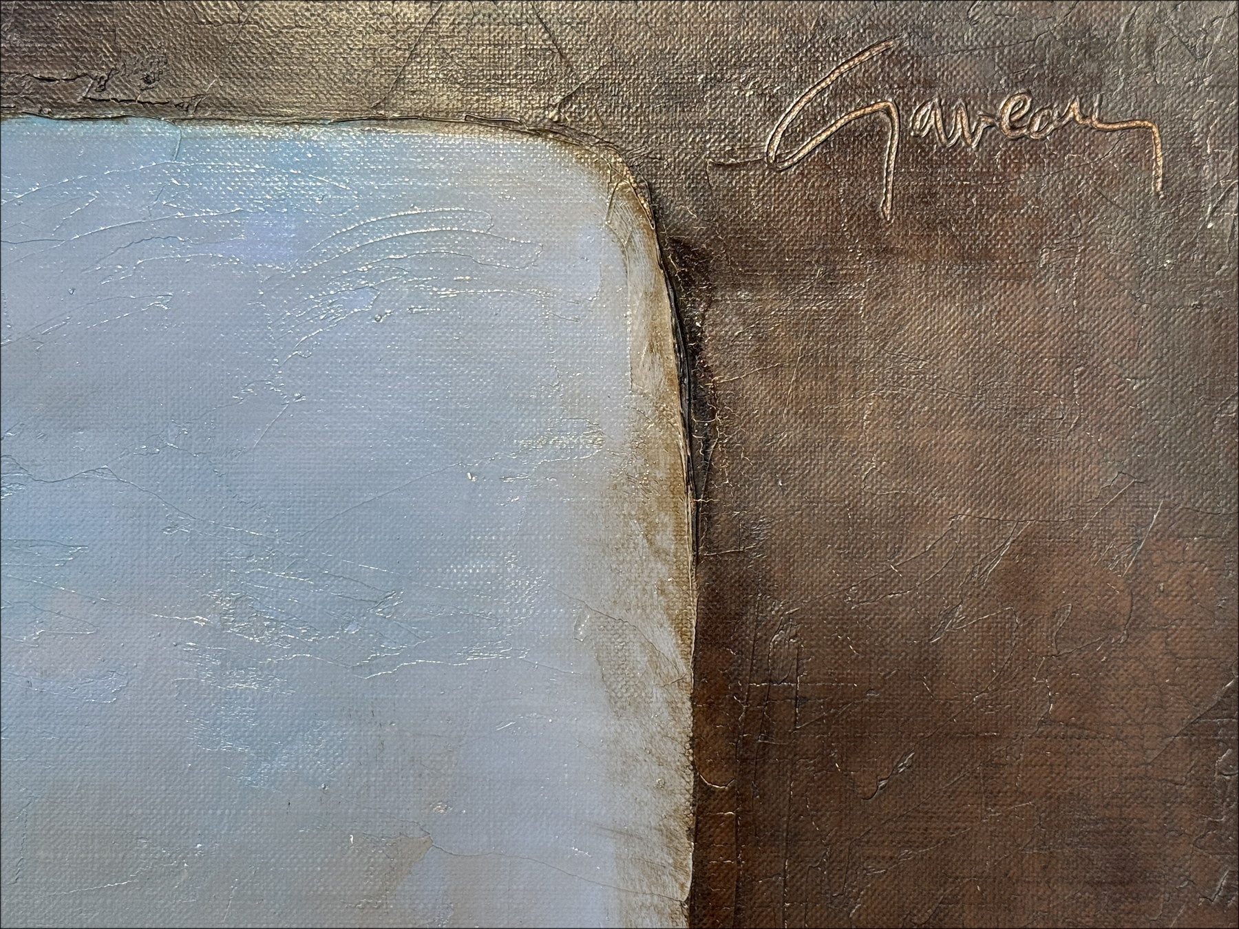 Claude Gaveau - Oil on canvas, composition on white dish - 73 x 60cm