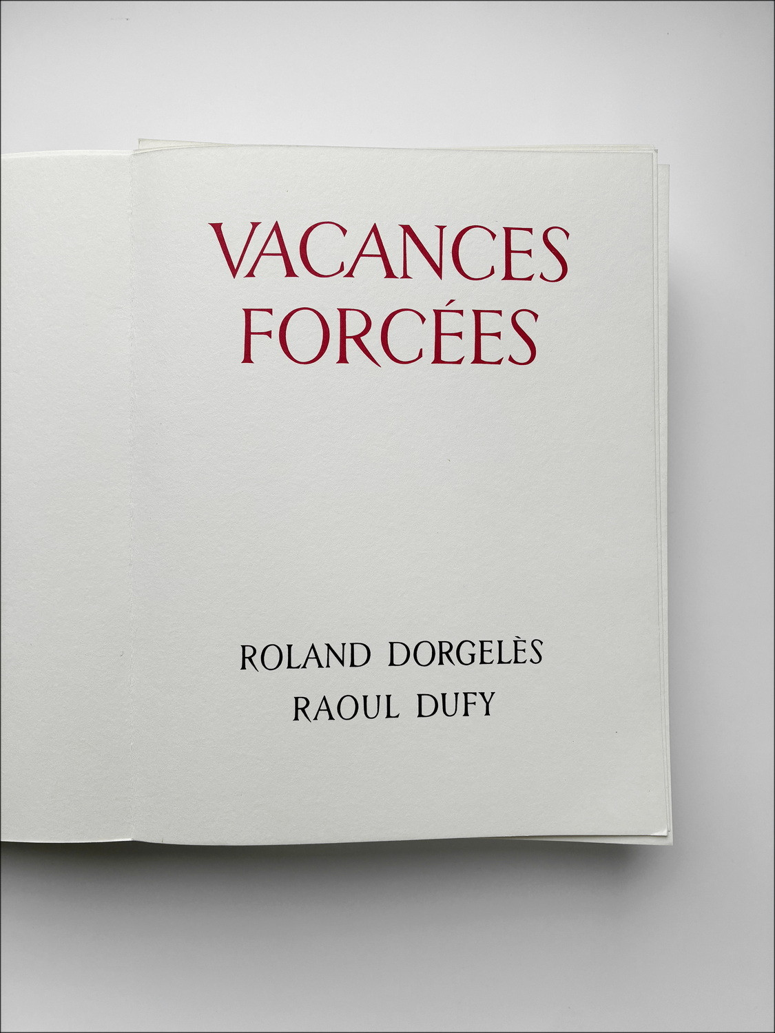 Raoul Dufy – Vacaciones forzadas, libro ilustrado 1956
