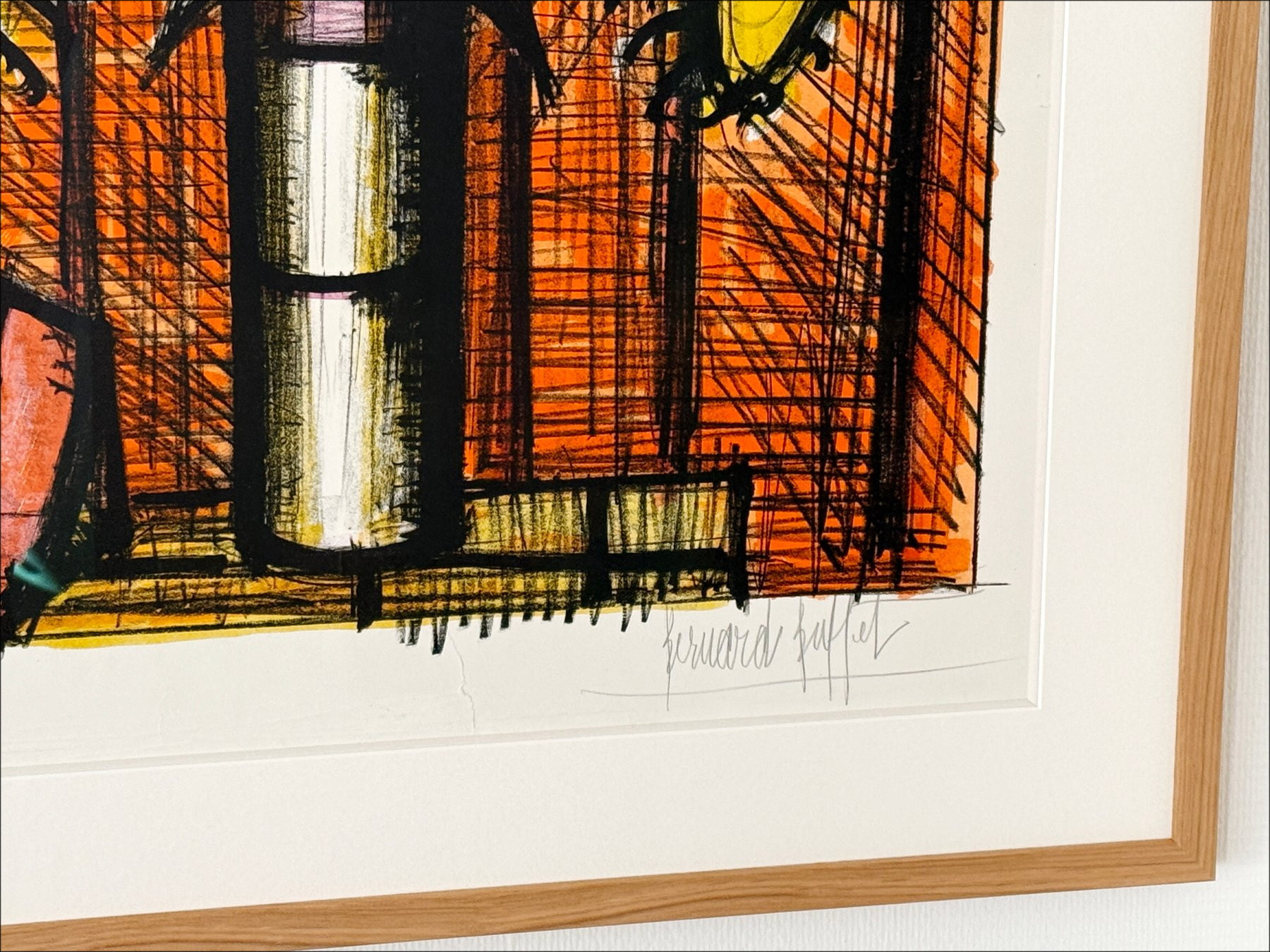 Bernard Buffet – Litografía Tournesols et melon, 1955
