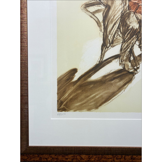 Claude Weisbuch – Lithographie Le violoncelliste - Avec cadre offert