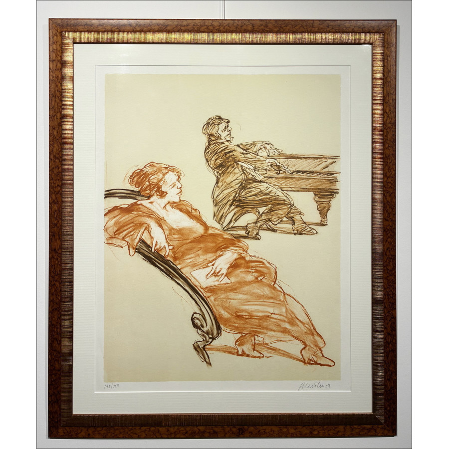Claude Weisbuch – Litografía Le Pianiste, 2008 - Con marco