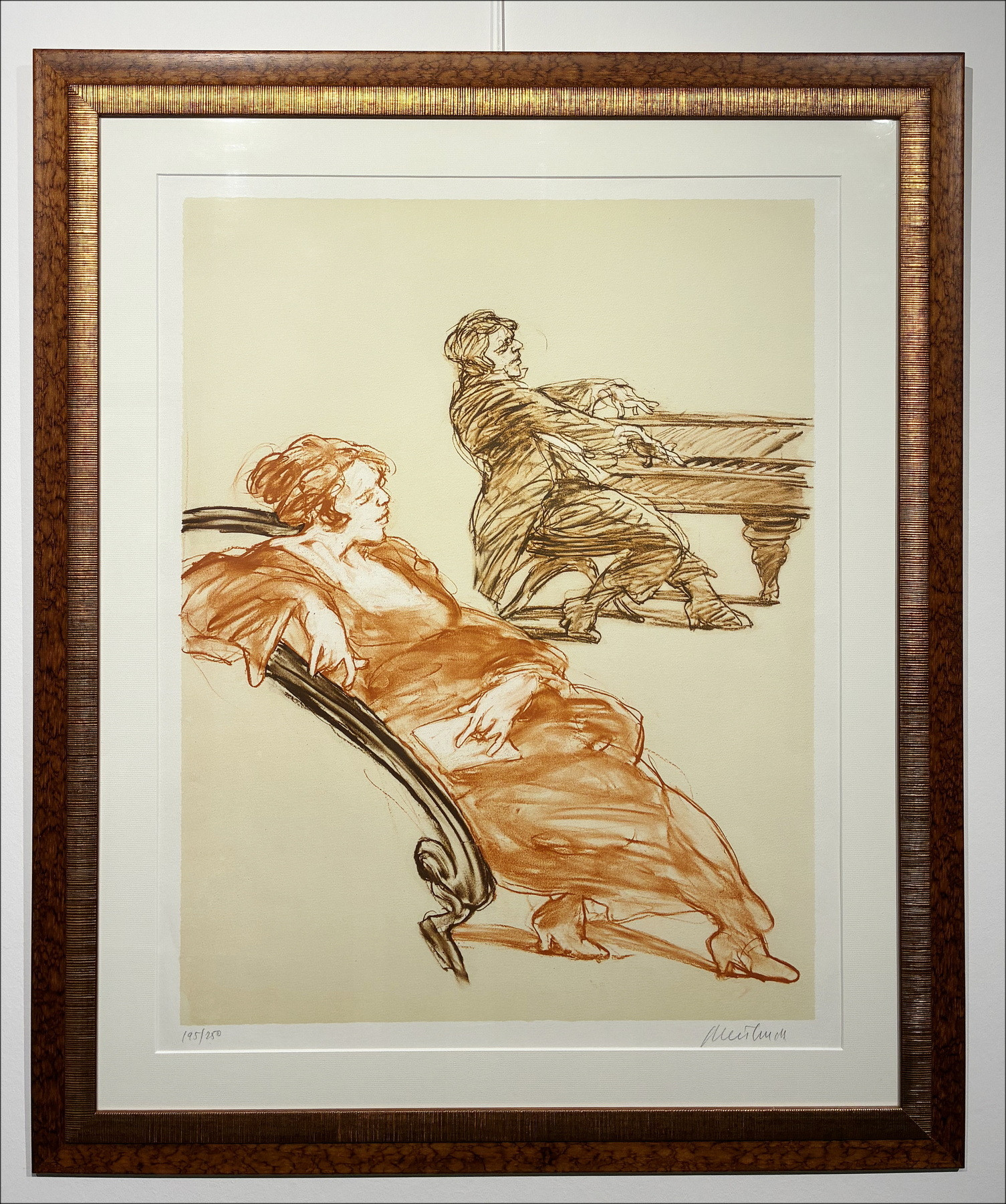 Claude Weisbuch – Litografía Le Pianiste, 2008 - Con marco