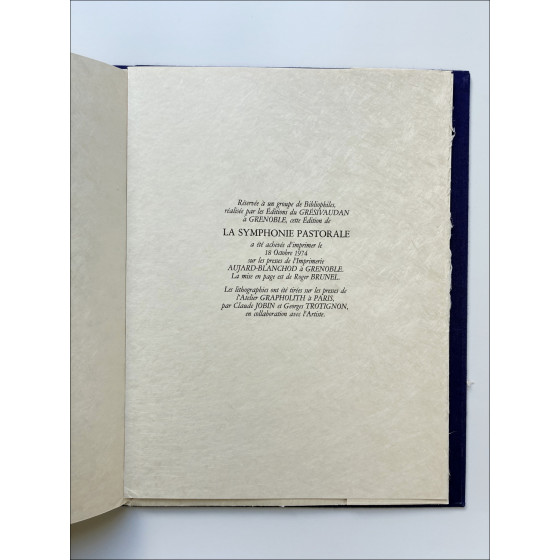 Daniel Sciora – La Symphonie Pastorale, livre illustré 1974