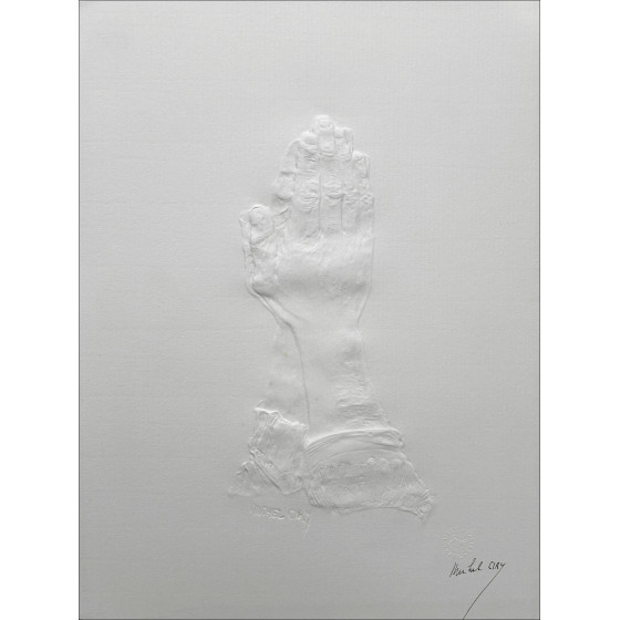 Michel Ciry - Impronta originale in rilievo "Mani" 37x27cm