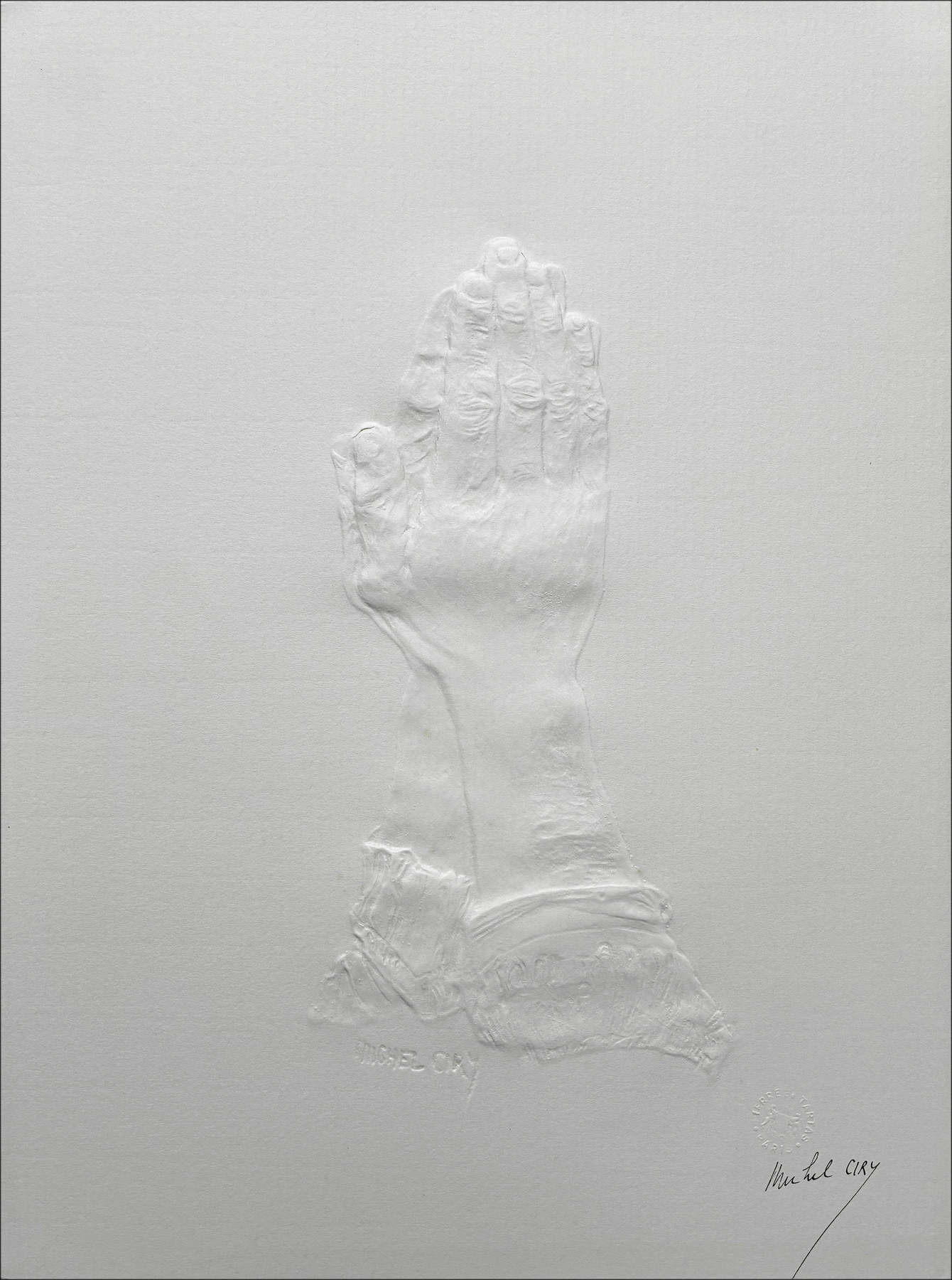 Michel Ciry - Impresión original en el alivio "Manos" 37x27cm