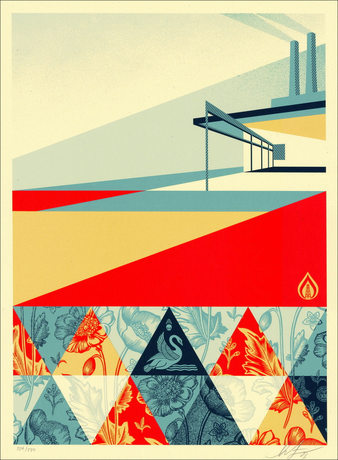 SHEPARD FAIREY (OBEY): Pattern of Denial Serigyscreen, 2023
