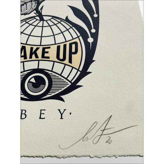 Shepard Fairey (Obey) – Wake Up Earth, Letterpress 2020
