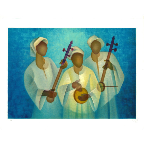 Louis Toffoli - Lithographie Das Nil Trio, 1988