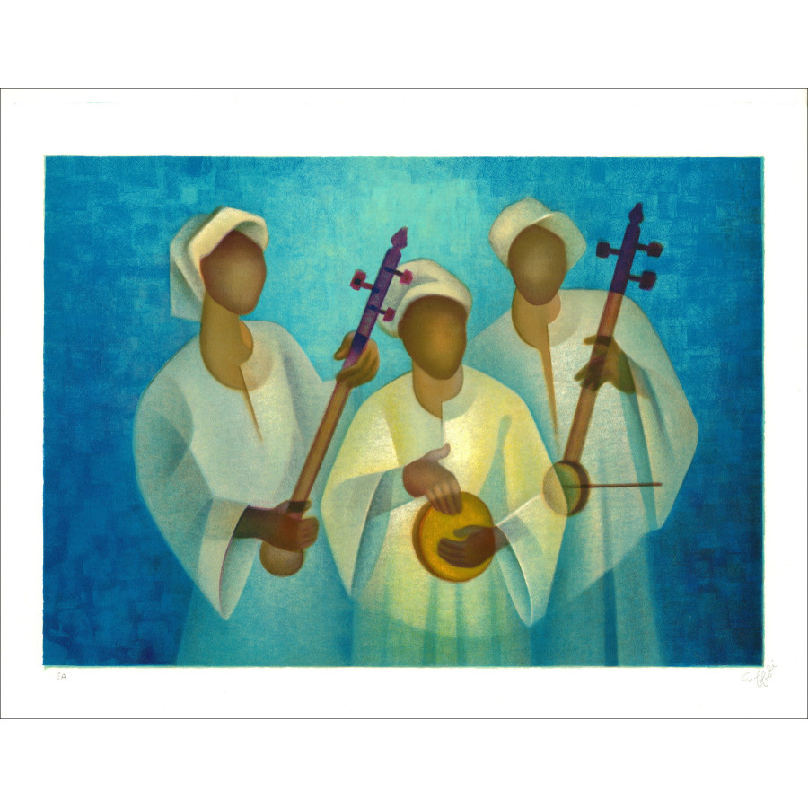 Louis Toffoli - Lithographie Das Nil Trio, 1988