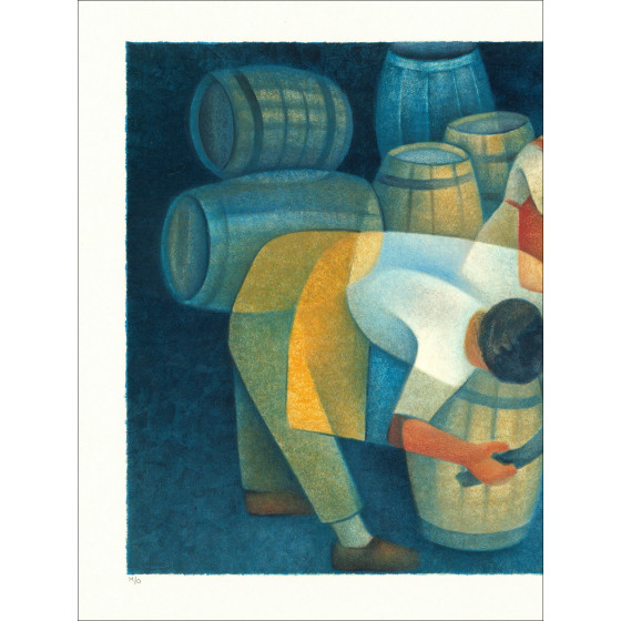 Louis Toffoliith Lithfra_Latn Les Tonneliers, 1986