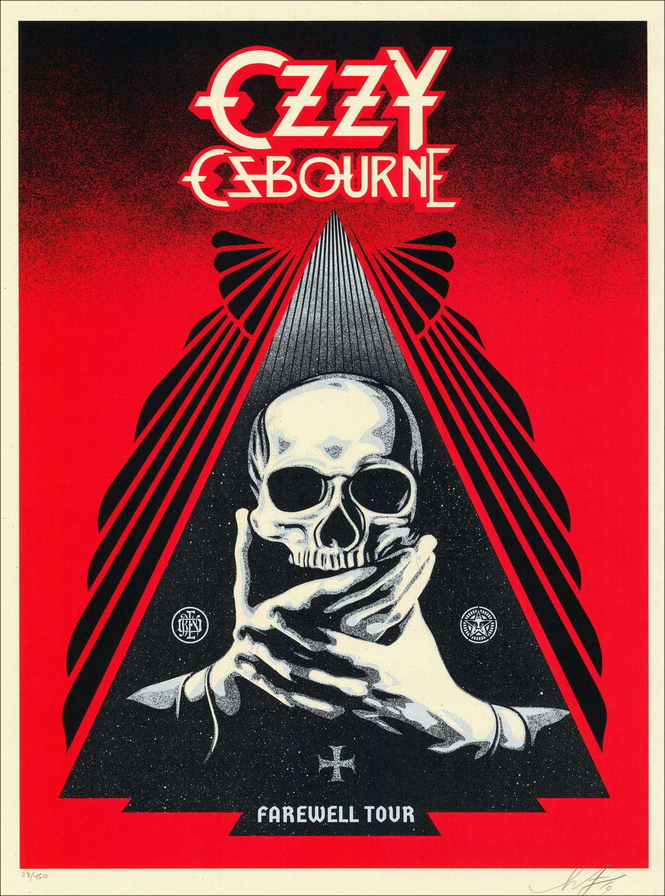 Shepard Fairey (Oey) – Ozzy Farewell Tour Red, 2019