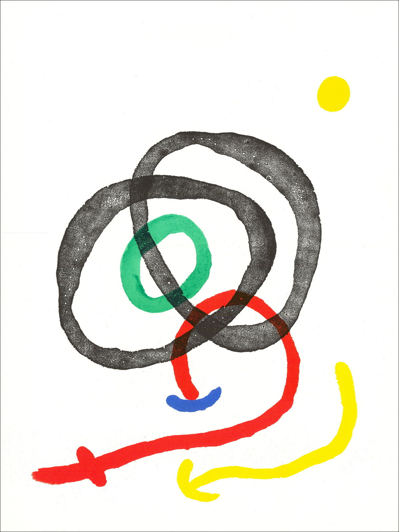 Joan Miró - Composición de color Litografía, 1967