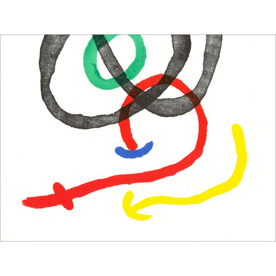Joan Miró - Composición de color Litografía, 1967