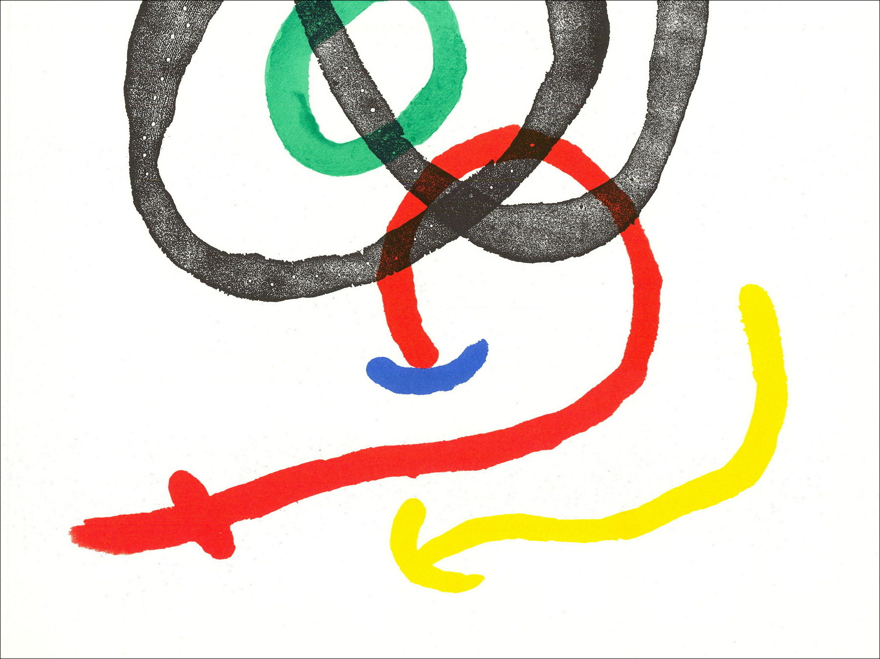 Joan Miró - Lithographie Farbzusammensetzung, 1967