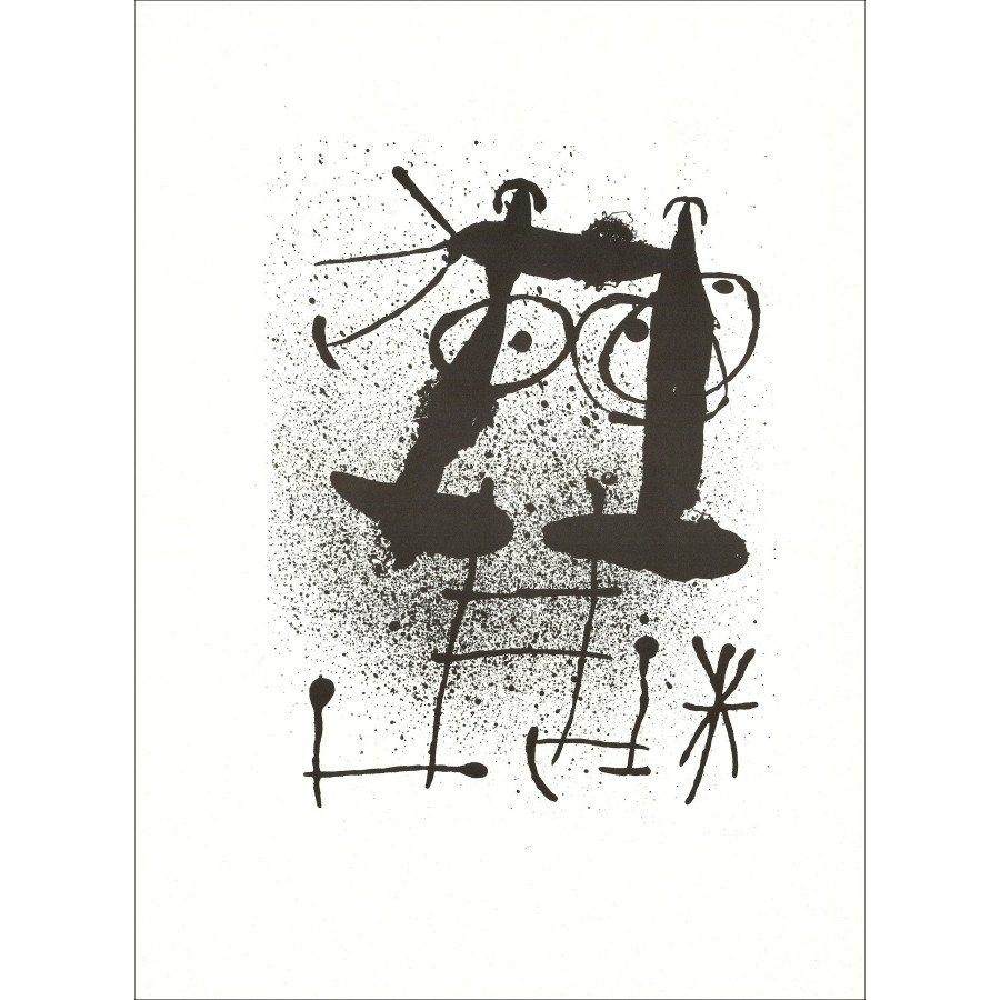 Joan Miró – Composición litográfica en negro, 1967