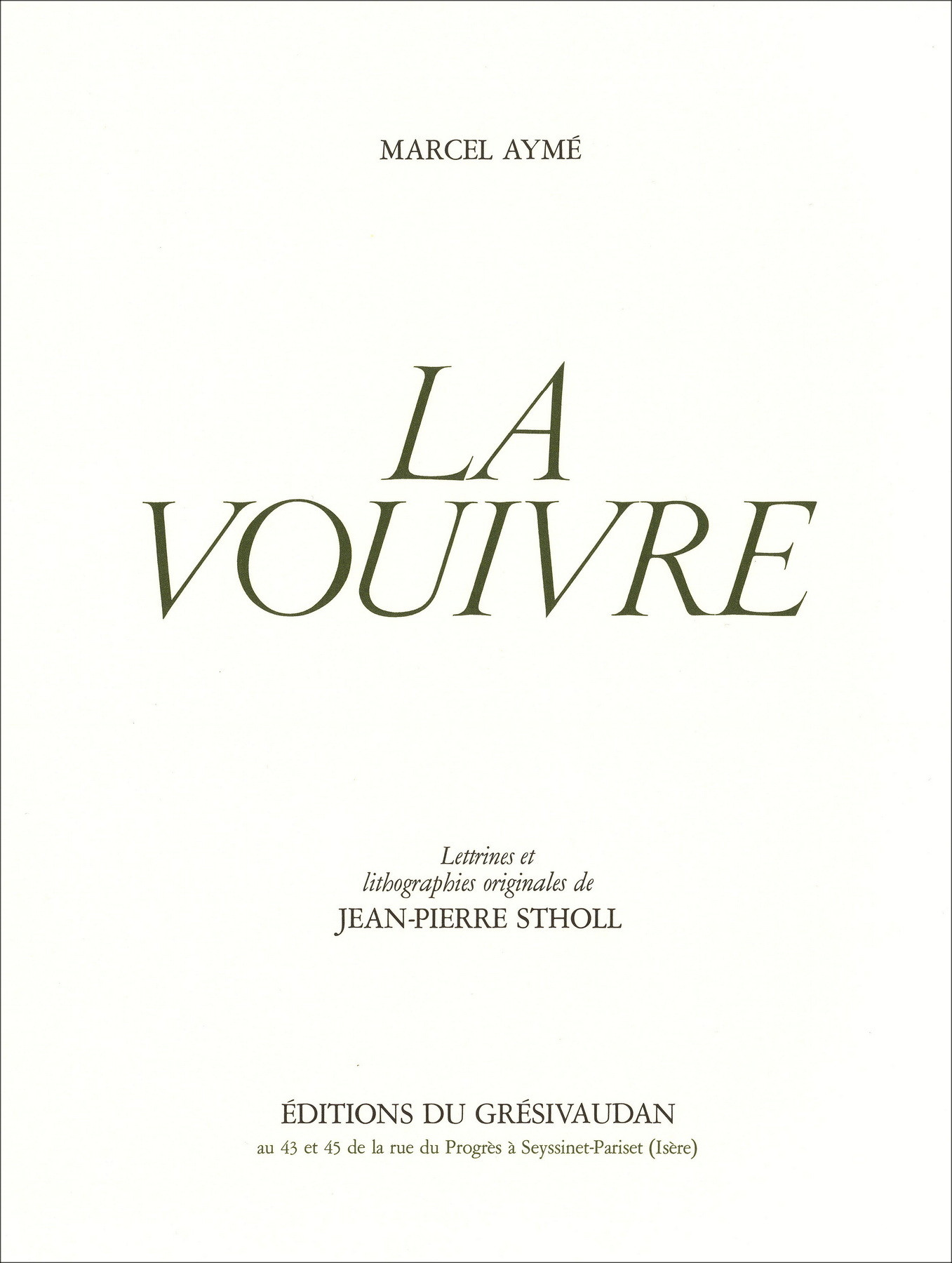 Jean-Pierre Stholl – La Vouivre, portfolio ilustrado 1978