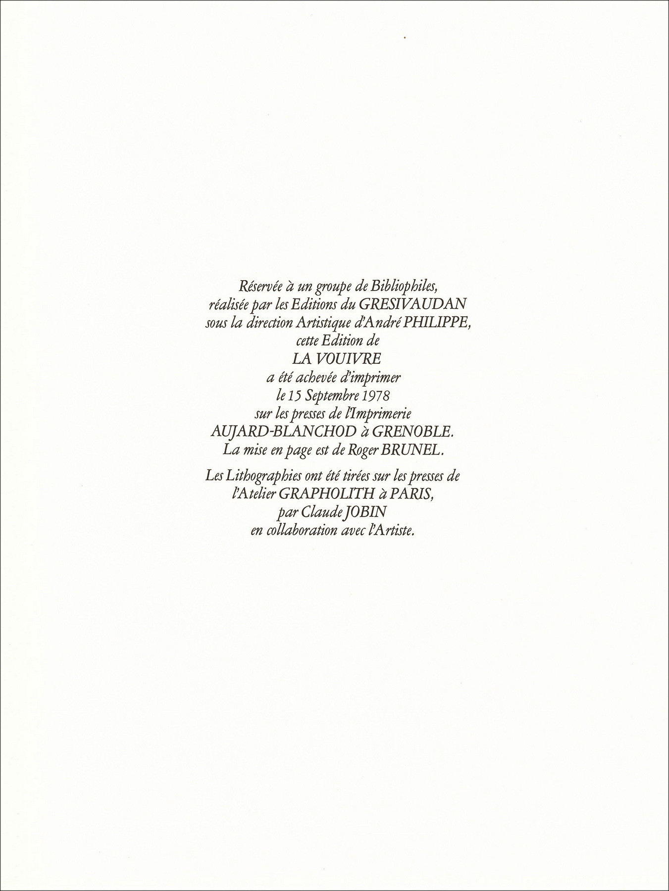 Jean-Pierre StHoll - La Douvivre, Portfolio illustrato 1978