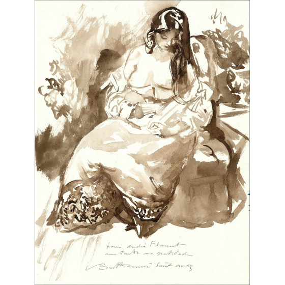 Louis Berthommé-Saint-André – Dibujo de la maternidad