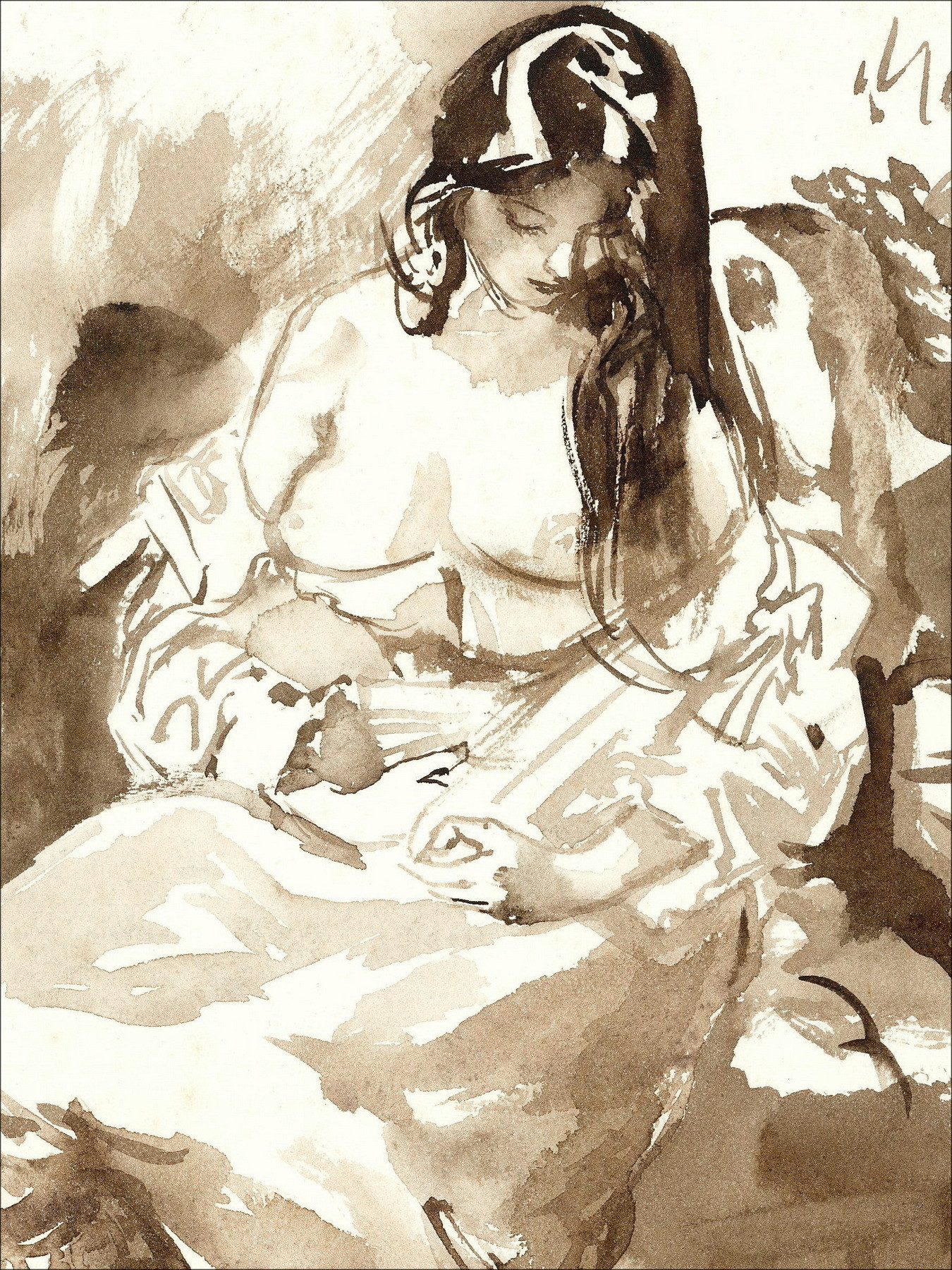Louis Berthommé-Saint-André – Dibujo de la maternidad