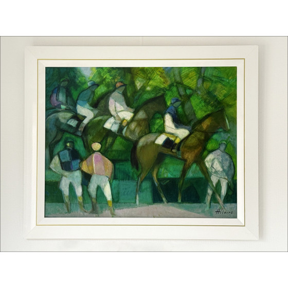 Camille Hilaire - Antes de la carrera, aceite sobre lienzo 73 x 92 cm