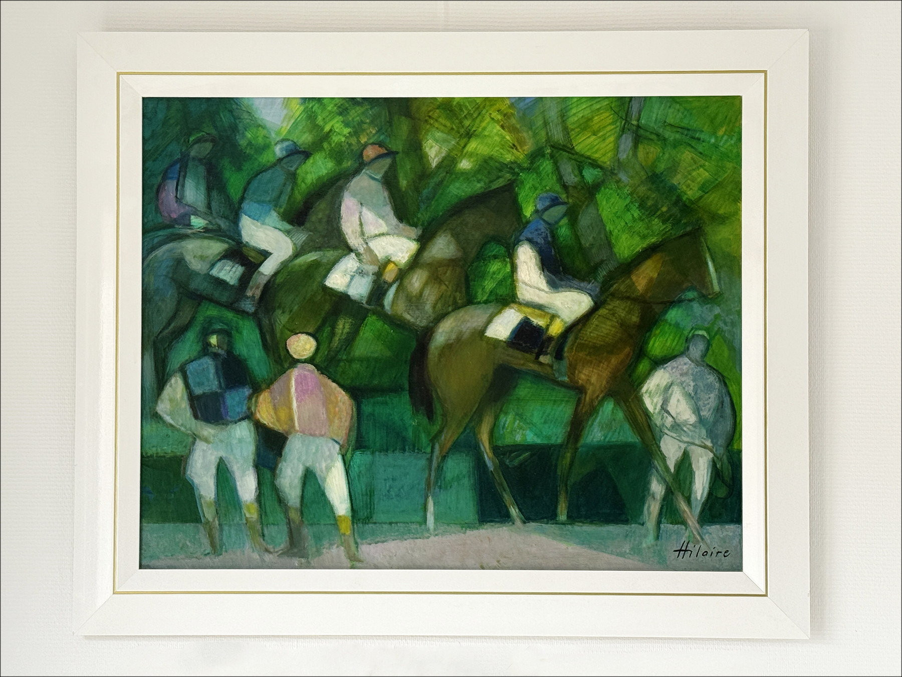 Camille Hilaire - Antes de la carrera, aceite sobre lienzo 73 x 92 cm