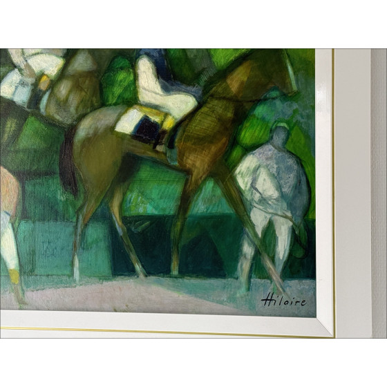 Camille Hilaire - Antes de la carrera, aceite sobre lienzo 73 x 92 cm