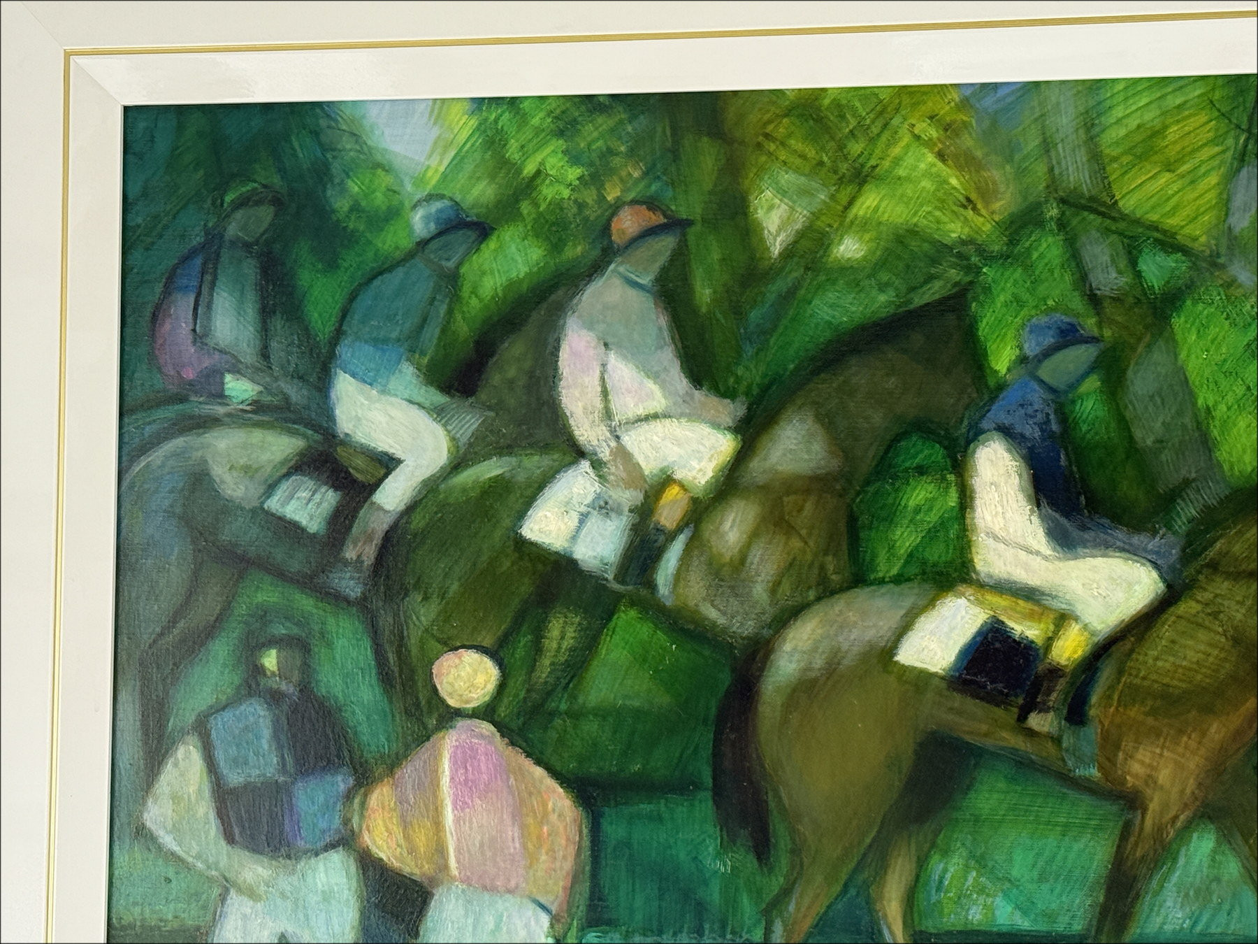 Camille Hilaire - Antes de la carrera, aceite sobre lienzo 73 x 92 cm