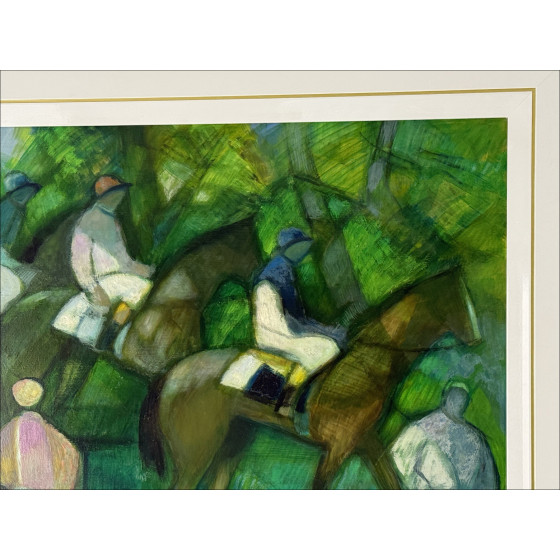 Camille Hilaire - Antes de la carrera, aceite sobre lienzo 73 x 92 cm