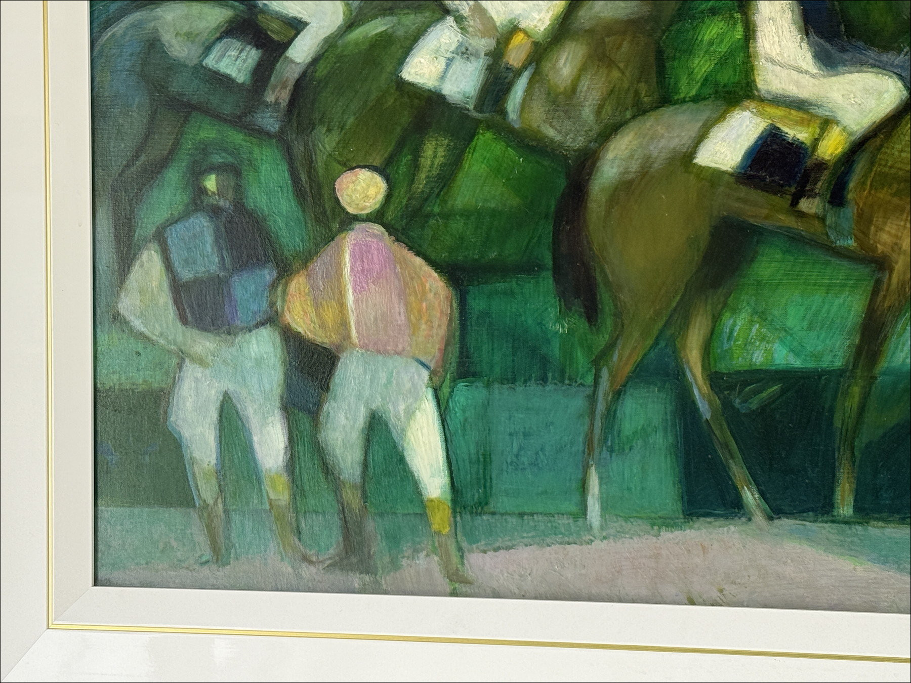 Camille Hilaire - Antes de la carrera, aceite sobre lienzo 73 x 92 cm