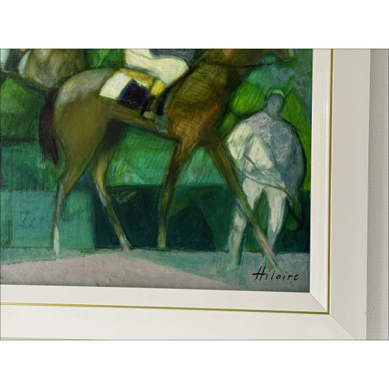 Camille Hilaire - Antes de la carrera, aceite sobre lienzo 73 x 92 cm