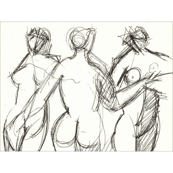 Camille Hilaire – Dessin original Trois Grâces