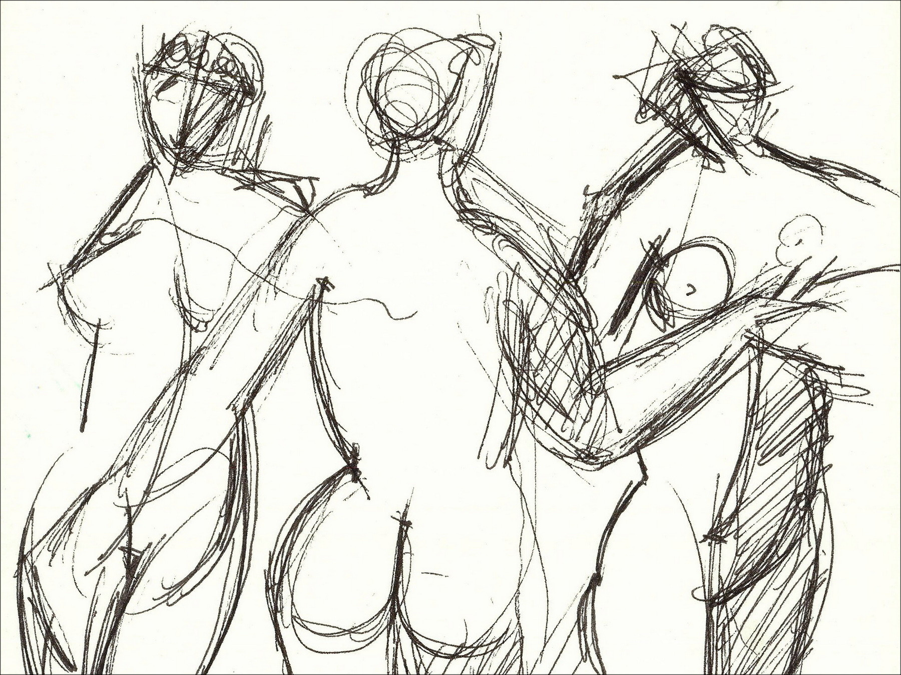 Camille Hilaire - Disegno originale Tre grazie