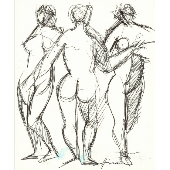 Camille Hilaire – Dibujo original Tres gracias
