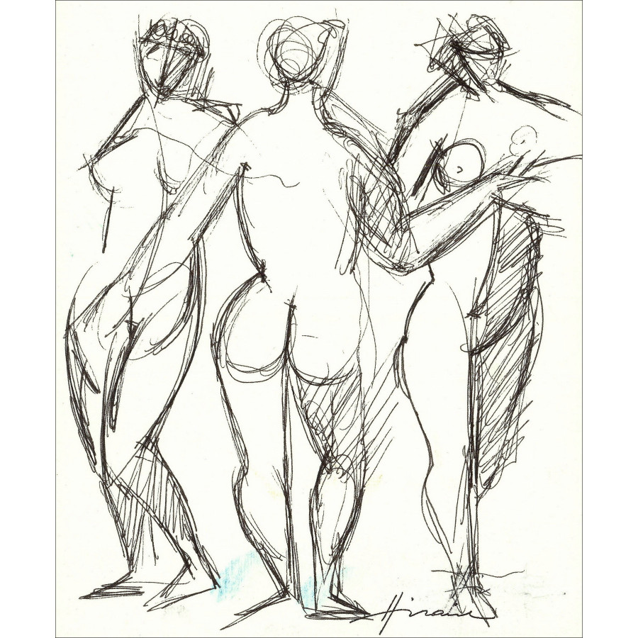 Camille Hilaire – Dibujo original Tres gracias