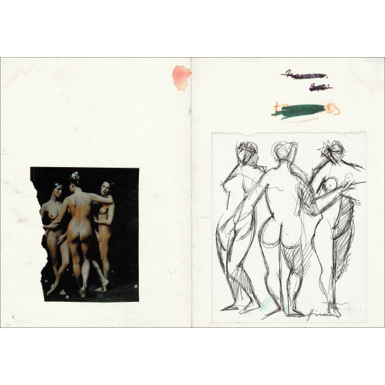 Camille Hilaire - Original drawing three graces