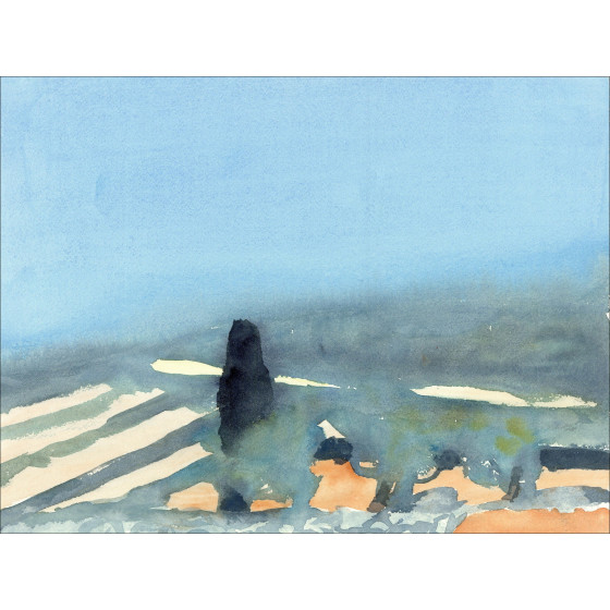 Roger Mühl – Pierres et terres de Provence, aquarelle originale