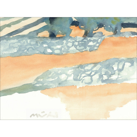 Roger Mühl - Stones and Lands of Provence, Original Watercolor