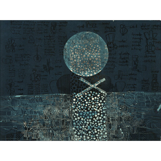 Antonio Andivero - Gravierzusammensetzung, Arbeit unterzeichnet