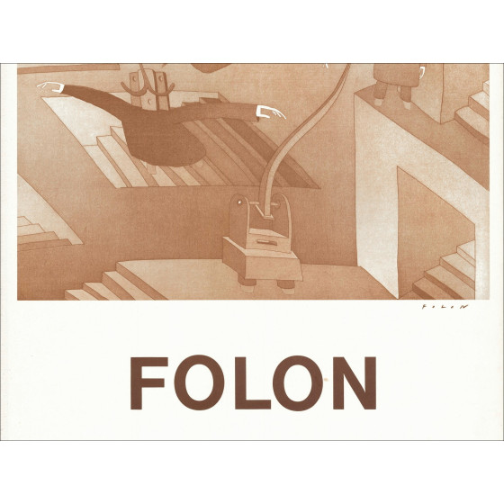 Jean-Michel Folon - Poster Exhibition Gacharel, 1978