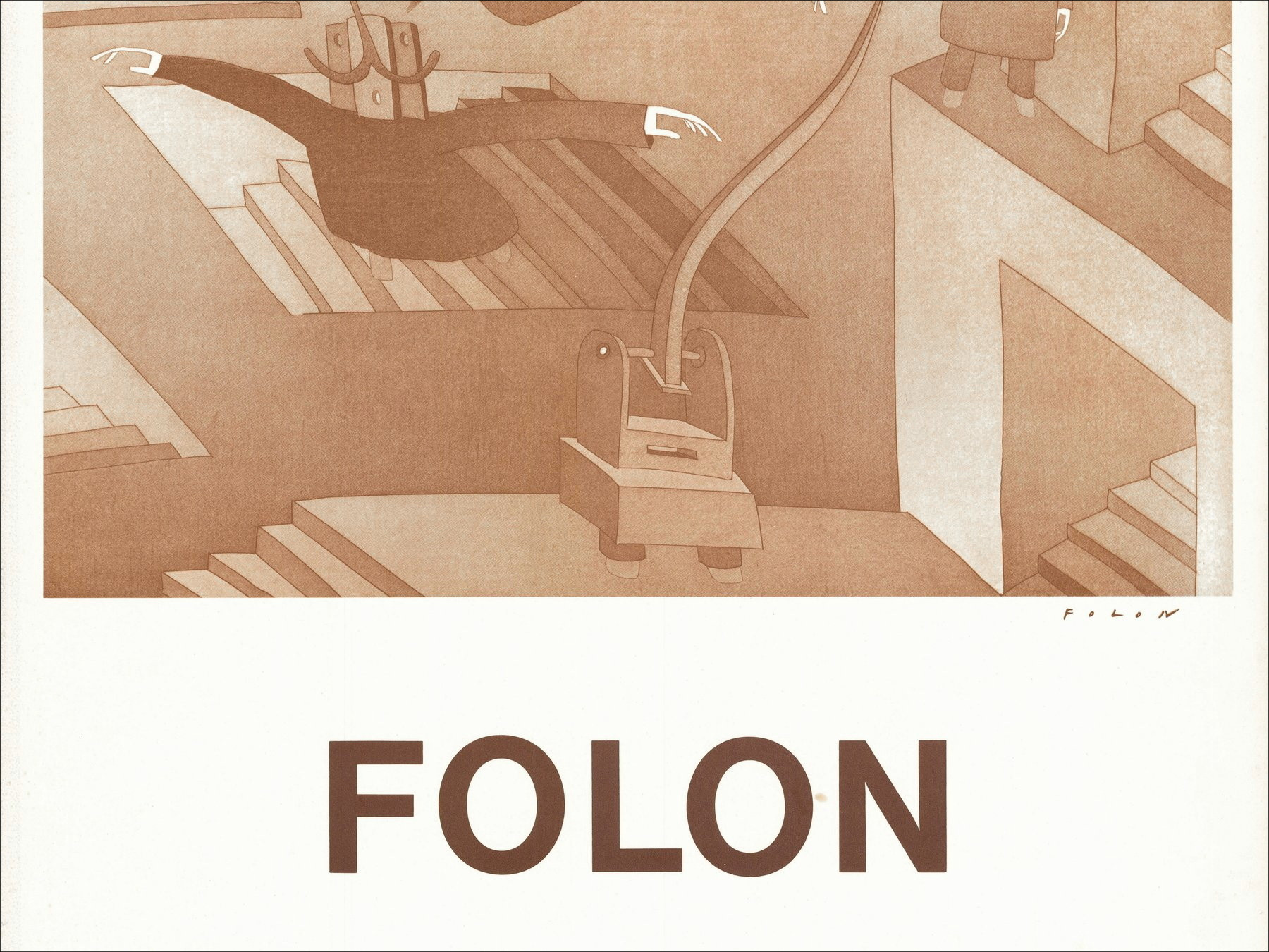Jean-Michel Folon - Poster Ausstellung Gacharel, 1978