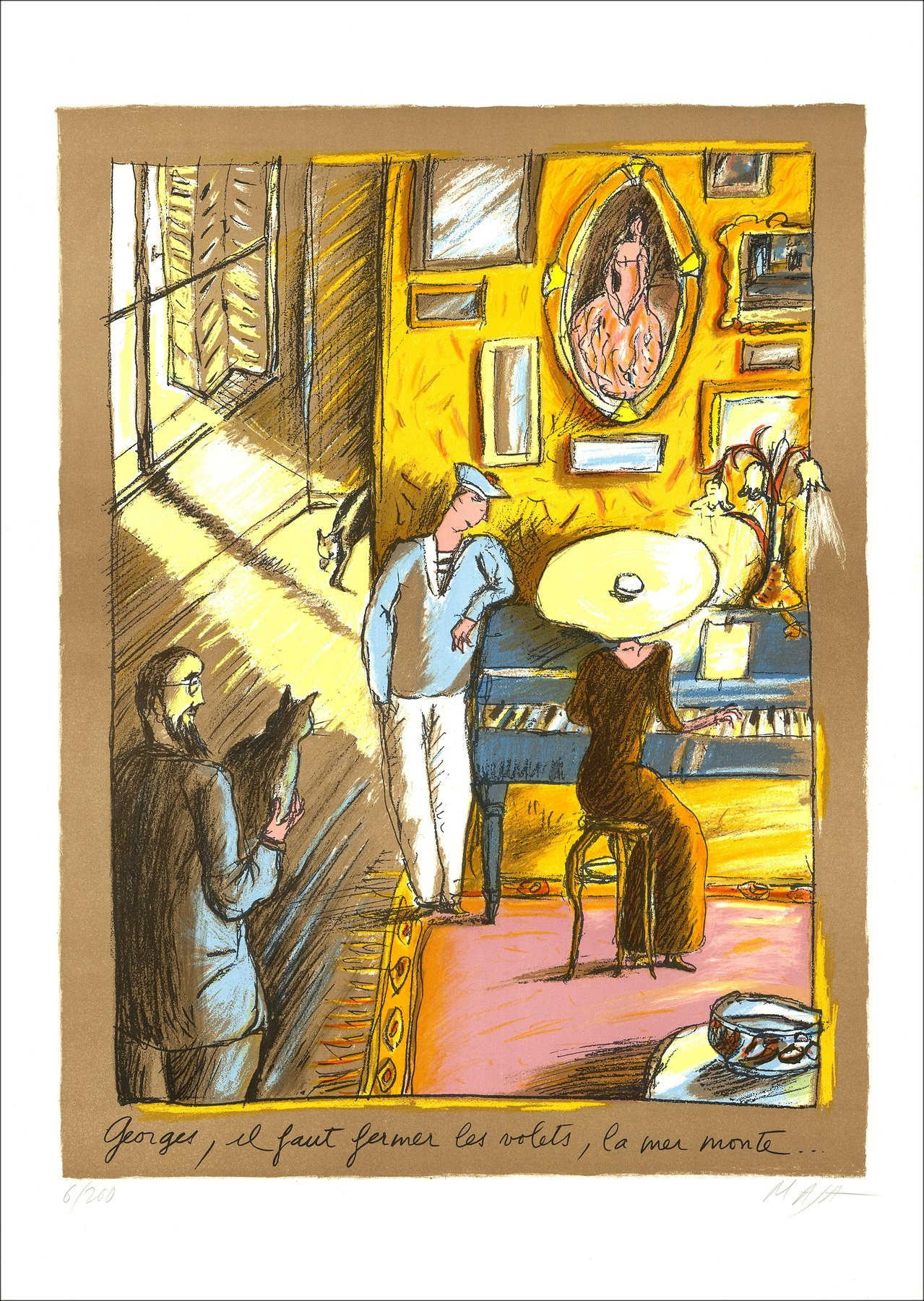 Maja – Litografía El Pianista y el Seaman