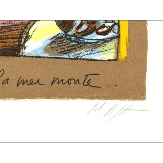 Maja - Litografia il pianista e la posta