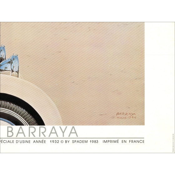 Pierre Barraya - DELAGE D8-S, 1980 Automotive Poster