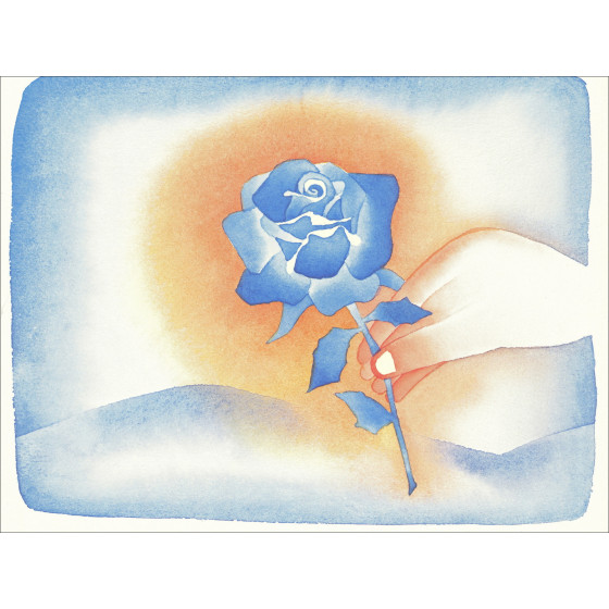 Jean-Michel Folon - Poster Bleue Rose, 1984