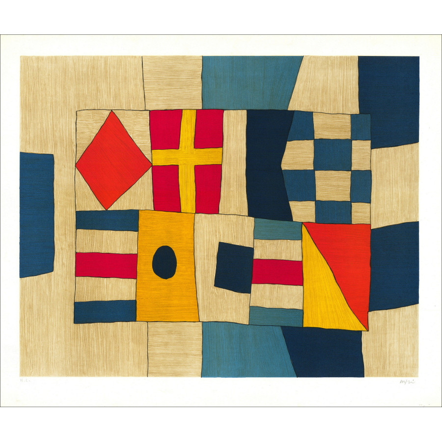 Tetsuo Mizù – Lithographie Composition, œuvre signée