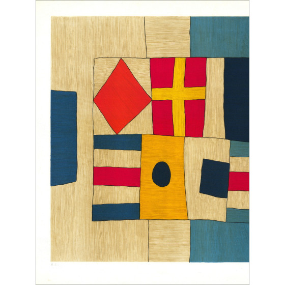 Tetsuo Mizù – Lithographie Composition, œuvre signée
